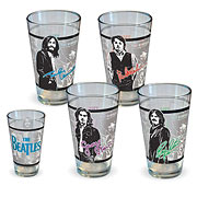 Beatles Black and White Collage Pint Glass 4-Pack
